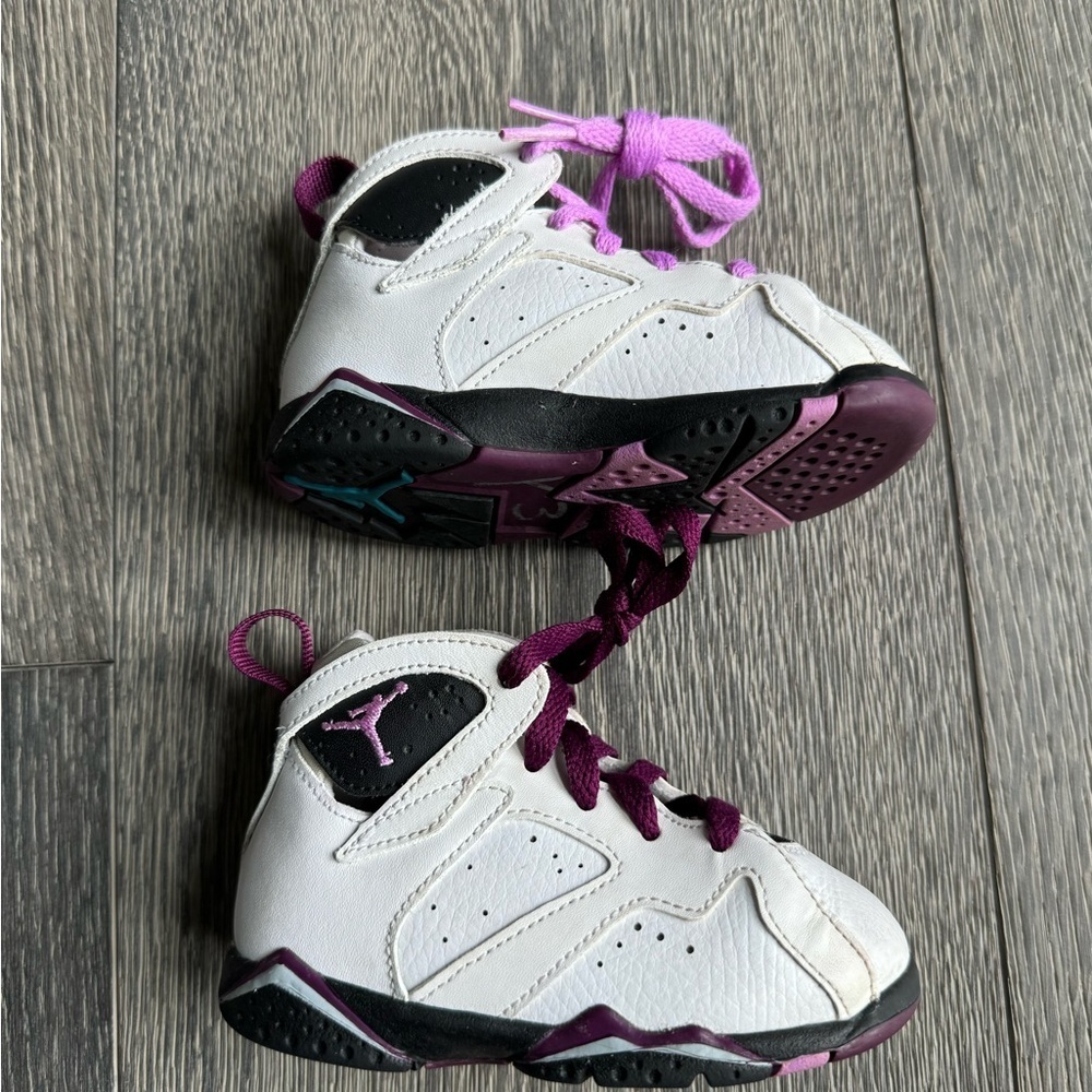 Jordan 7 Retro TD in Fuchsia Glow Size 6C - Picture 8 of 11